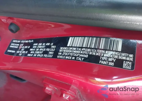 2016 Fiat 500X Easy from USA, damaged, VIN ZFBCFYBT0GP344448